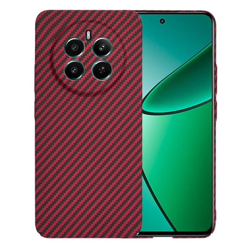Husa Realme 12+ Techsuit Carbonite FiberShell, rosu