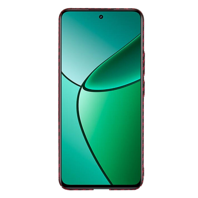 Husa Realme 12+ Techsuit Carbonite FiberShell, rosu