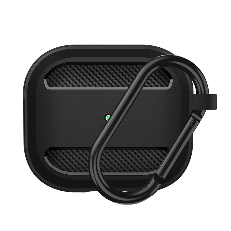 Husa AirPods 3 Techsuit Carbon Silicone, negru