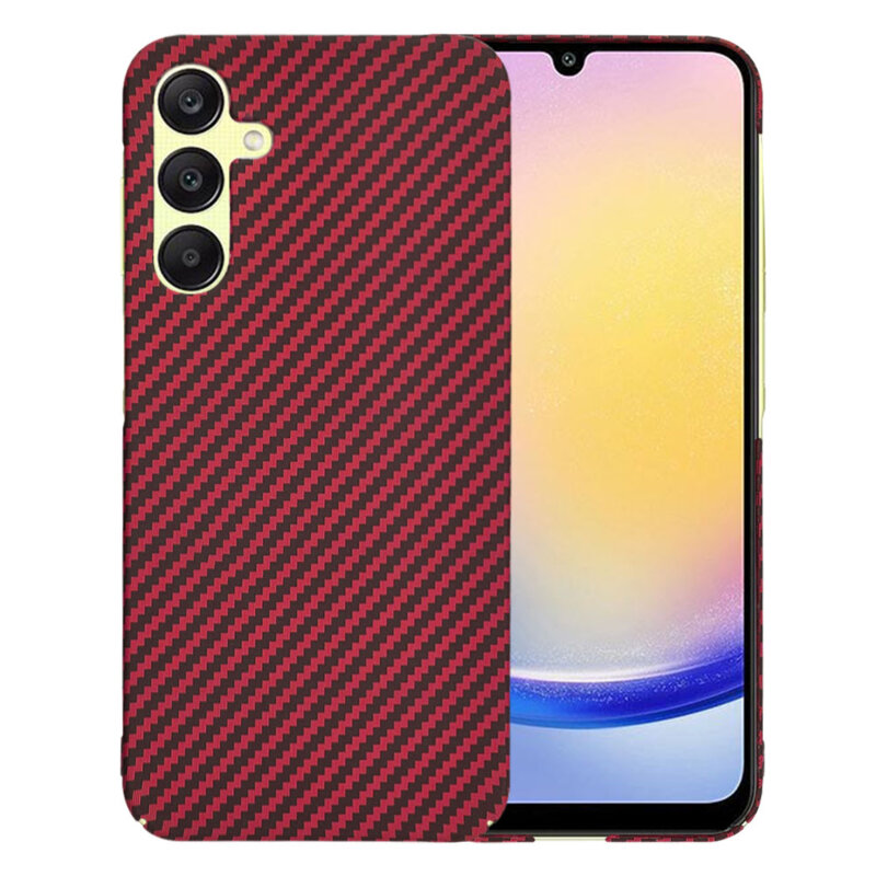 Husa Samsung Galaxy A25 5G Techsuit Carbonite FiberShell, rosu