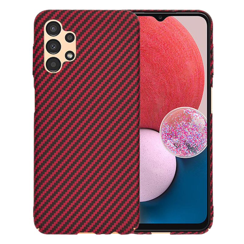 Husa Samsung Galaxy A13 4G Techsuit Carbonite FiberShell, rosu