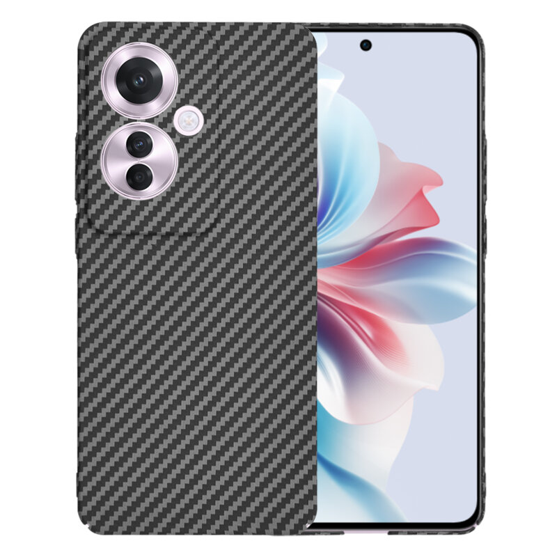 Husa Oppo Reno11 F Techsuit Carbonite FiberShell, negru