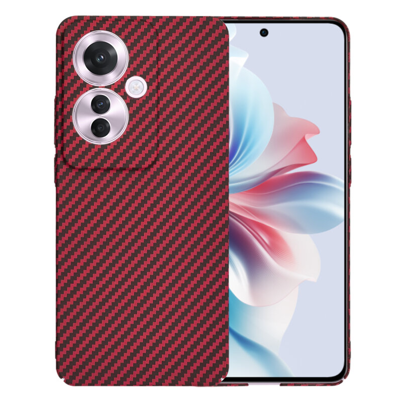 Husa Oppo Reno11 F Techsuit Carbonite FiberShell, rosu