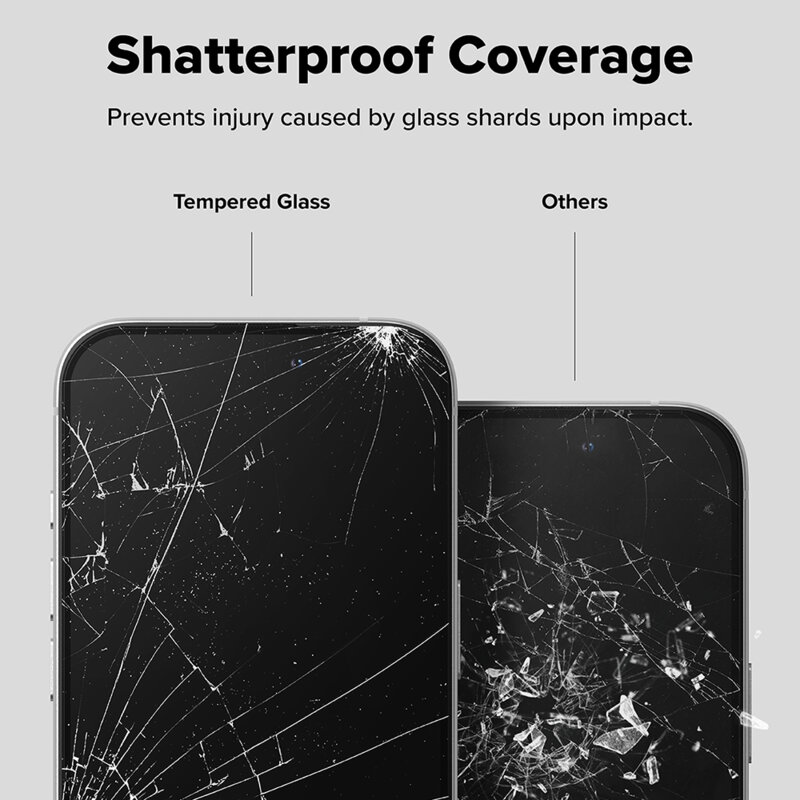 [Pachet 2x] Folie sticla iPhone 16 Plus Ringke Easy Slide Tempered Glass, negru