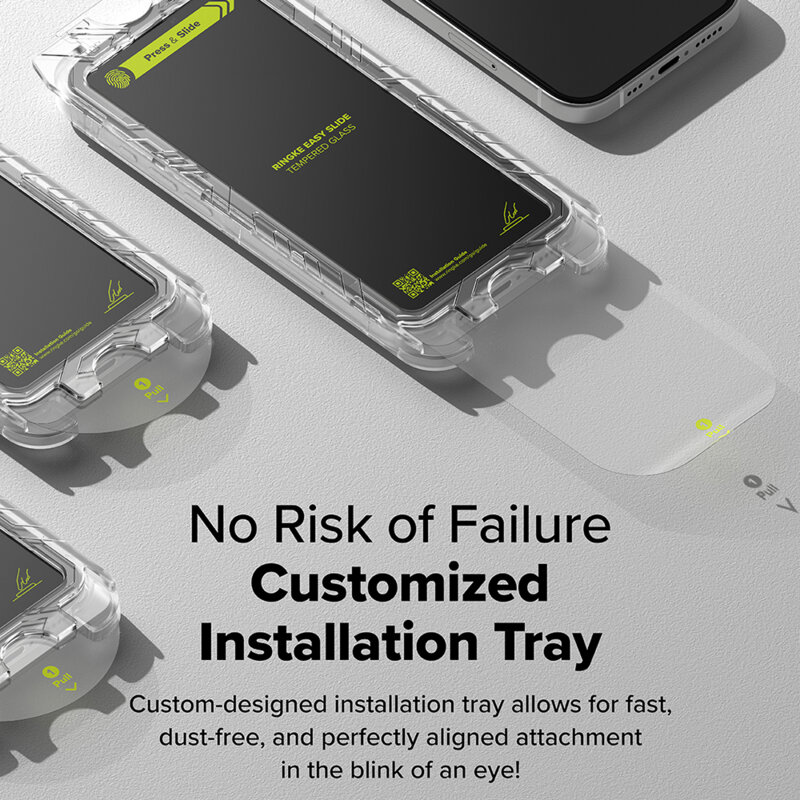 [Pachet 2x] Folie sticla iPhone 16 Plus Ringke Easy Slide Tempered Glass, negru