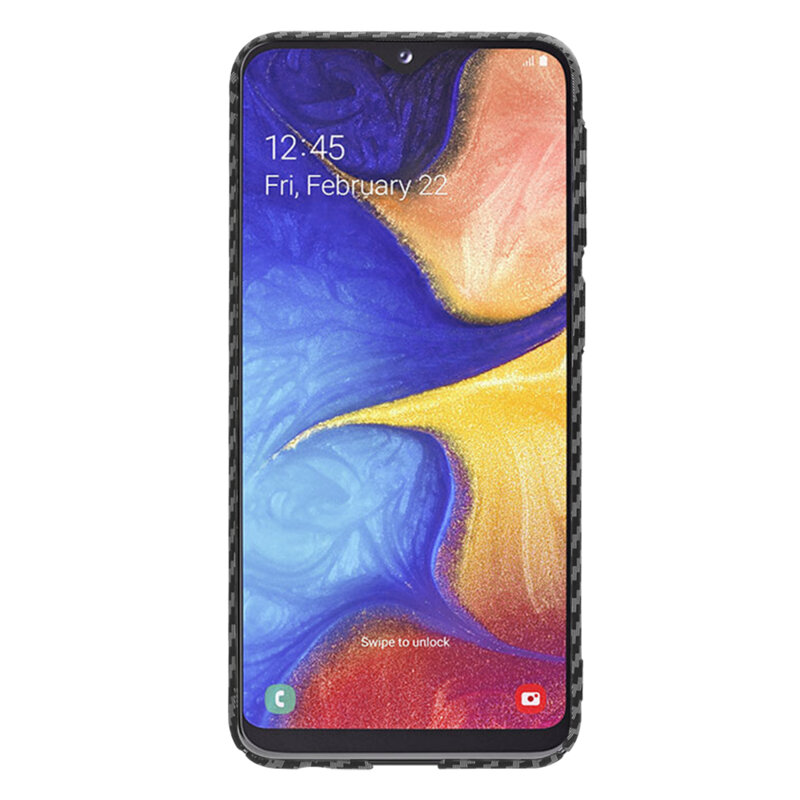 Husa Samsung Galaxy A20e Techsuit Carbonite FiberShell, negru