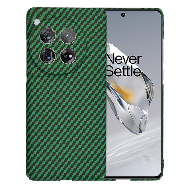 Husa OnePlus 12 Techsuit Carbonite FiberShell, verde