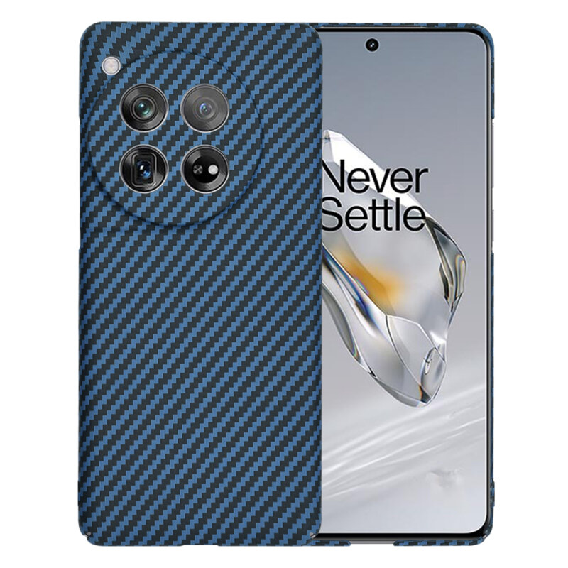 Husa OnePlus 12 Techsuit Carbonite FiberShell, cyan