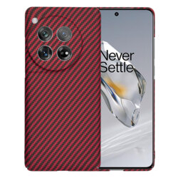Husa OnePlus 12 Techsuit Carbonite FiberShell, rosu