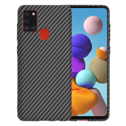 Husa Samsung Galaxy A21s Techsuit Carbonite FiberShell, negru