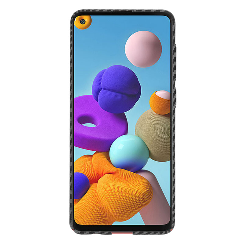 Husa Samsung Galaxy A21s Techsuit Carbonite FiberShell, negru
