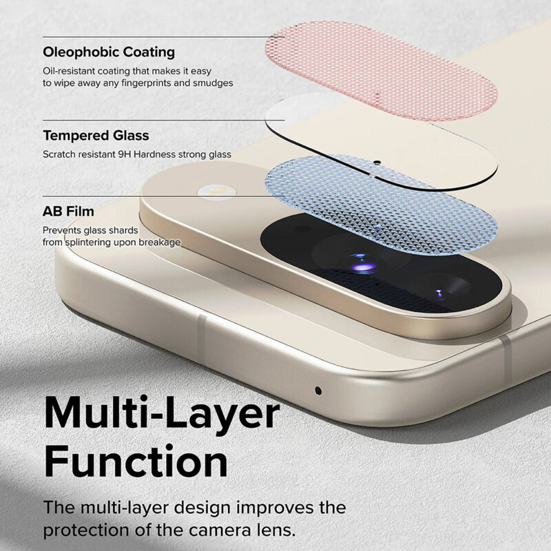 [Pachet 3x] Folie sticla camera Google Pixel 9 Ringke Camera Protector, transparenta