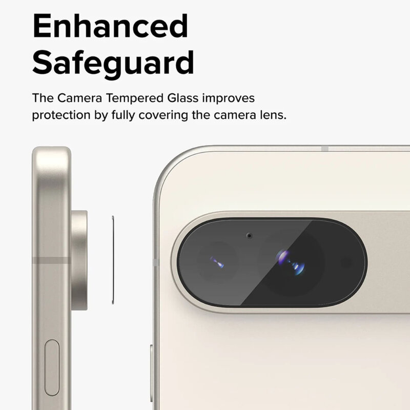 [Pachet 3x] Folie sticla camera Google Pixel 9 Ringke Camera Protector, transparenta
