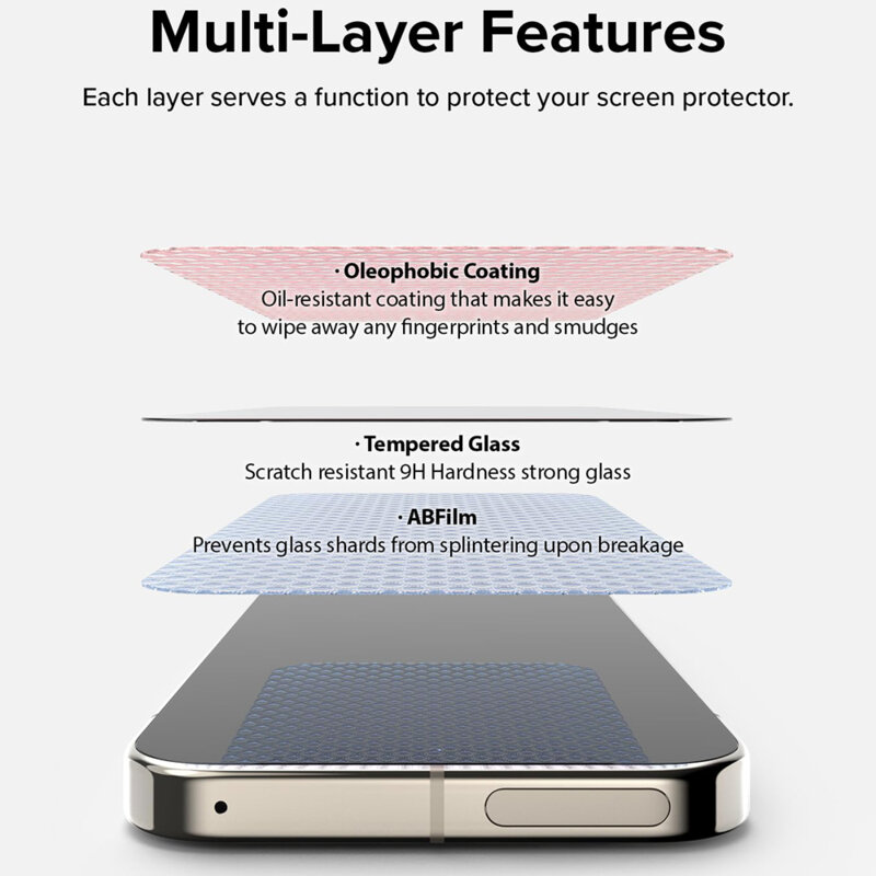 [Pachet 2x] Folie sticla Google Pixel 9 Pro XL Ringke Easy Slide Tempered Glass, transparenta