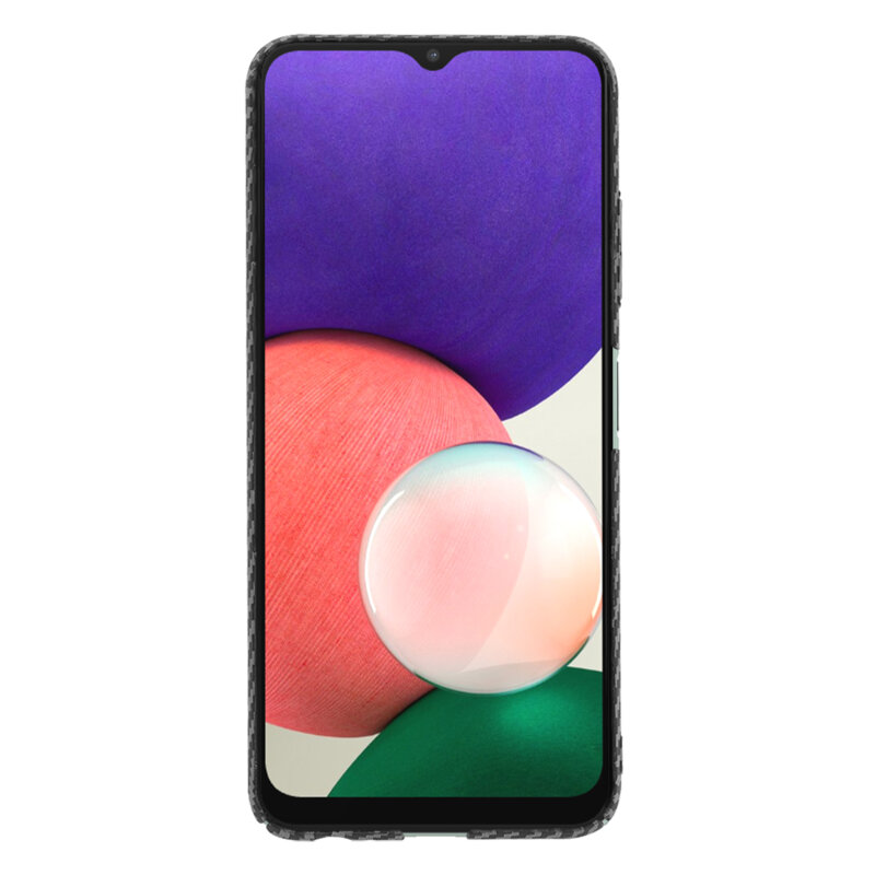 Husa Samsung Galaxy A22 5G Techsuit Carbonite FiberShell, negru