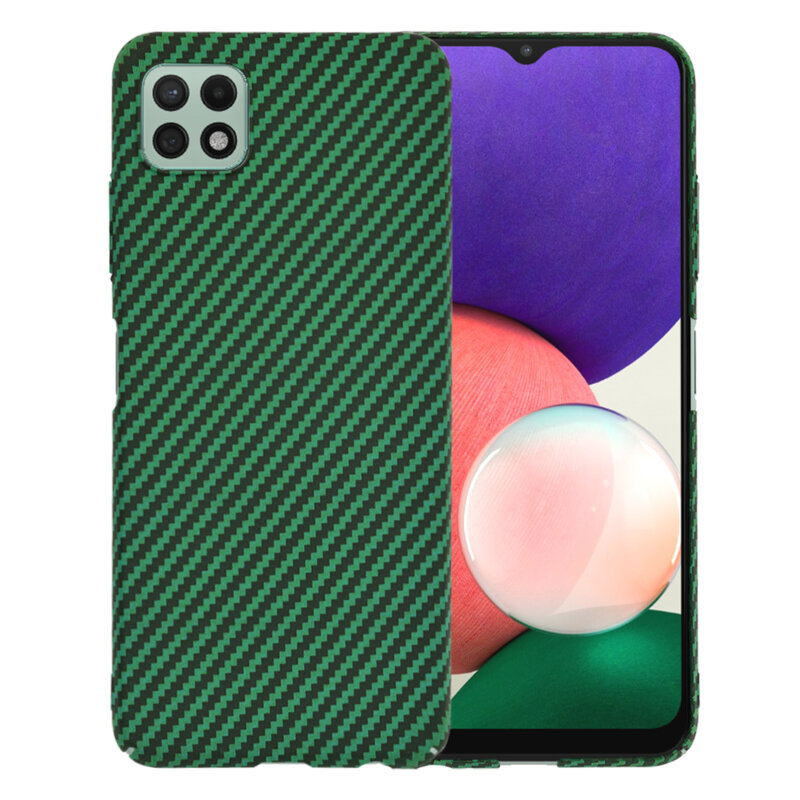 Husa Samsung Galaxy A22 5G Techsuit Carbonite FiberShell, verde