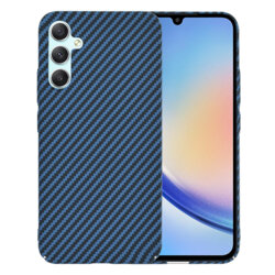 Husa Samsung Galaxy A34 5G Techsuit Carbonite FiberShell, cyan