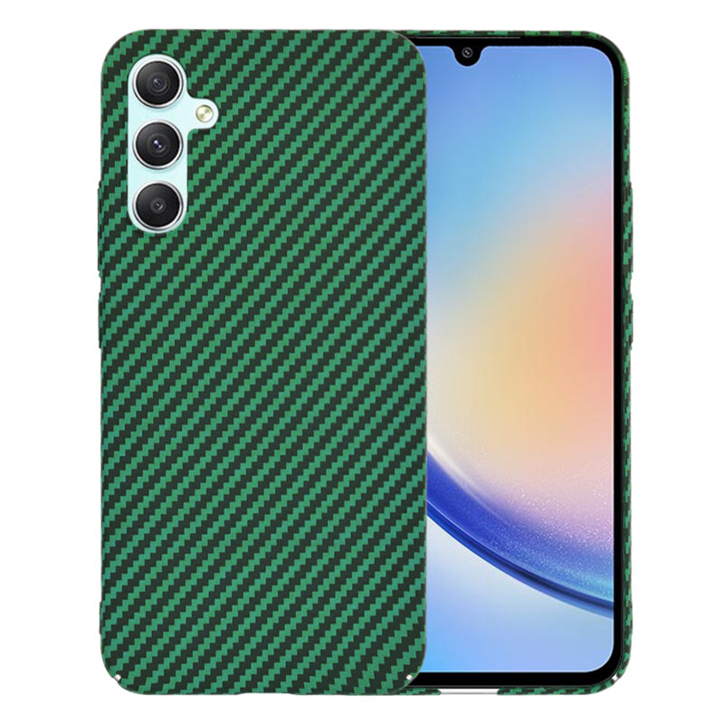 Husa Samsung Galaxy A34 5G Techsuit Carbonite FiberShell, verde