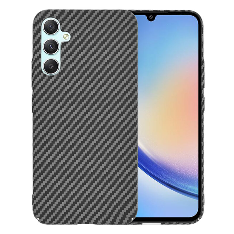 Husa Samsung Galaxy A34 5G Techsuit Carbonite FiberShell, negru