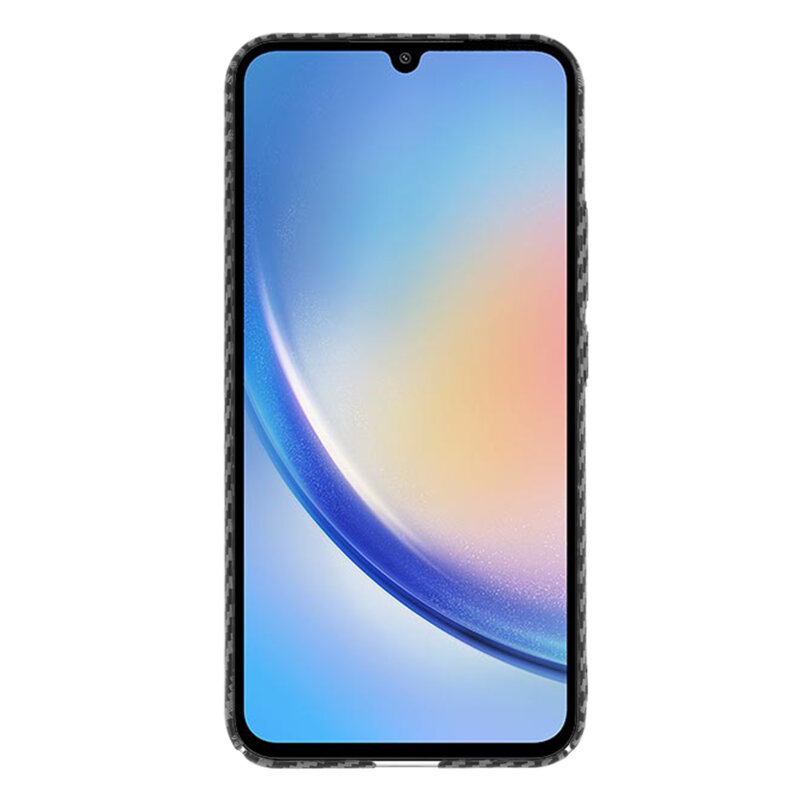 Husa Samsung Galaxy A34 5G Techsuit Carbonite FiberShell, negru