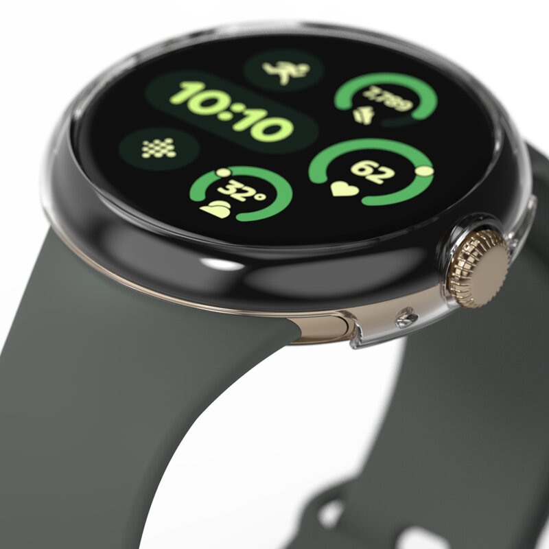[Pachet 2x] Husa Google Pixel Watch 3 45mm Ringke Slim, transparenta / negru