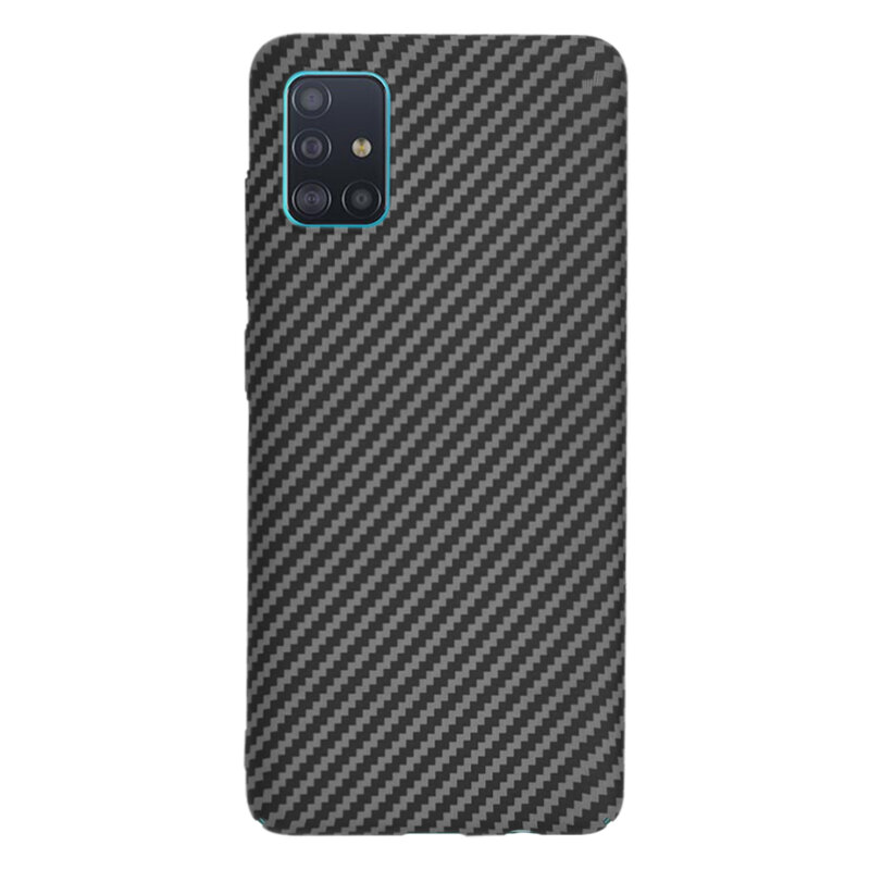 Husa Samsung Galaxy A51 4G Techsuit Carbonite FiberShell, negru
