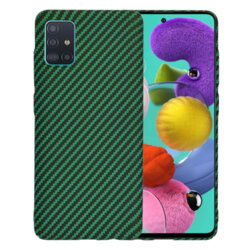 Husa Samsung Galaxy A51 4G Techsuit Carbonite FiberShell, verde