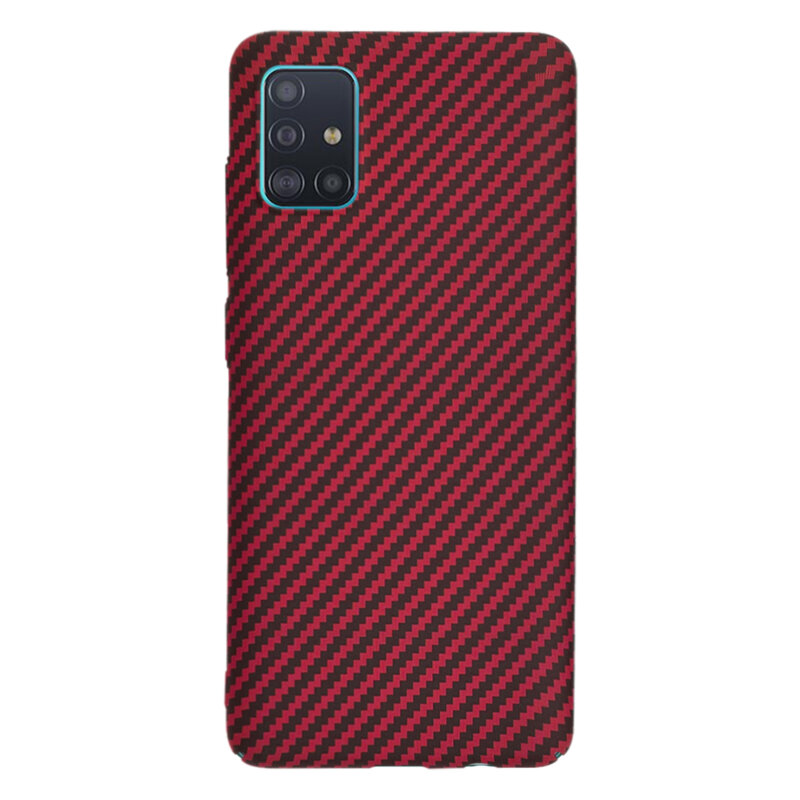 Husa Samsung Galaxy A51 4G Techsuit Carbonite FiberShell, rosu