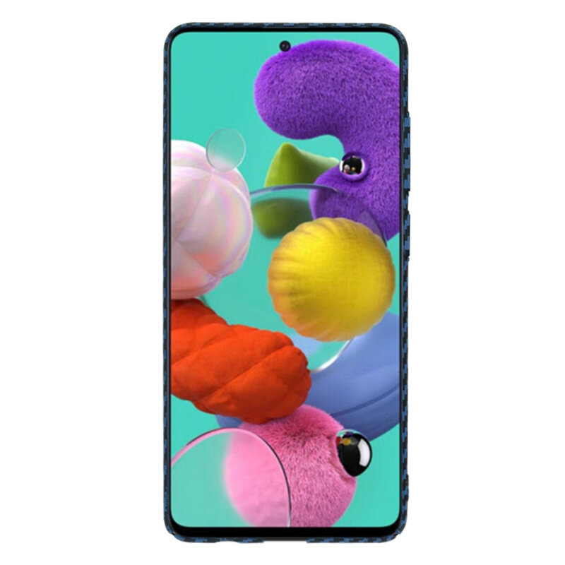Husa Samsung Galaxy A51 4G Techsuit Carbonite FiberShell, cyan