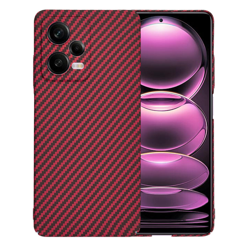 Husa Xiaomi Redmi Note 12 Pro 5G Techsuit Carbonite FiberShell, rosu