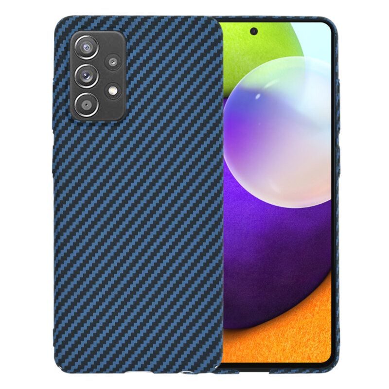 Husa Samsung Galaxy A52s 5G Techsuit Carbonite FiberShell, cyan