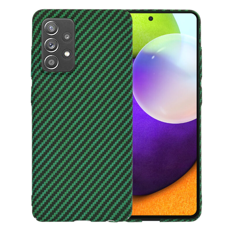 Husa Samsung Galaxy A52 5G Techsuit Carbonite FiberShell, verde