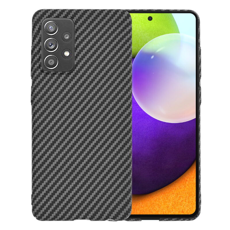 Husa Samsung Galaxy A52s 5G Techsuit Carbonite FiberShell, negru