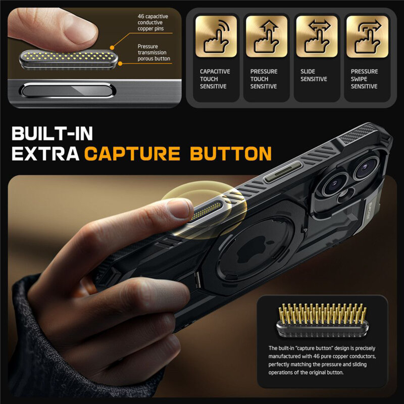 Husa iPhone 16 Plus Supcase Unicorn Beetle Defender MagSafe, negru