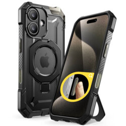 Husa iPhone 16 Supcase Unicorn Beetle Defender MagSafe, negru