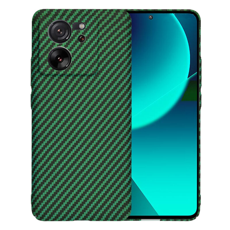 Husa Xiaomi 13T Techsuit Carbonite FiberShell, verde