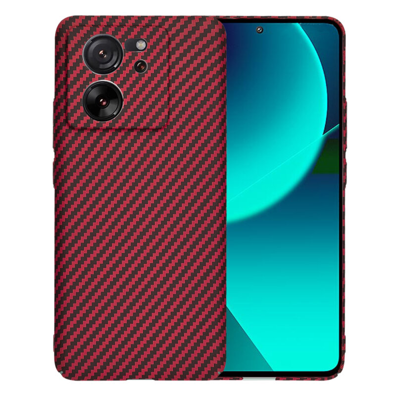 Husa Xiaomi 13T Techsuit Carbonite FiberShell, rosu