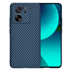 Husa Xiaomi 13T Techsuit Carbonite FiberShell, cyan