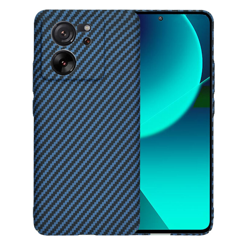 Husa Xiaomi 13T Techsuit Carbonite FiberShell, cyan