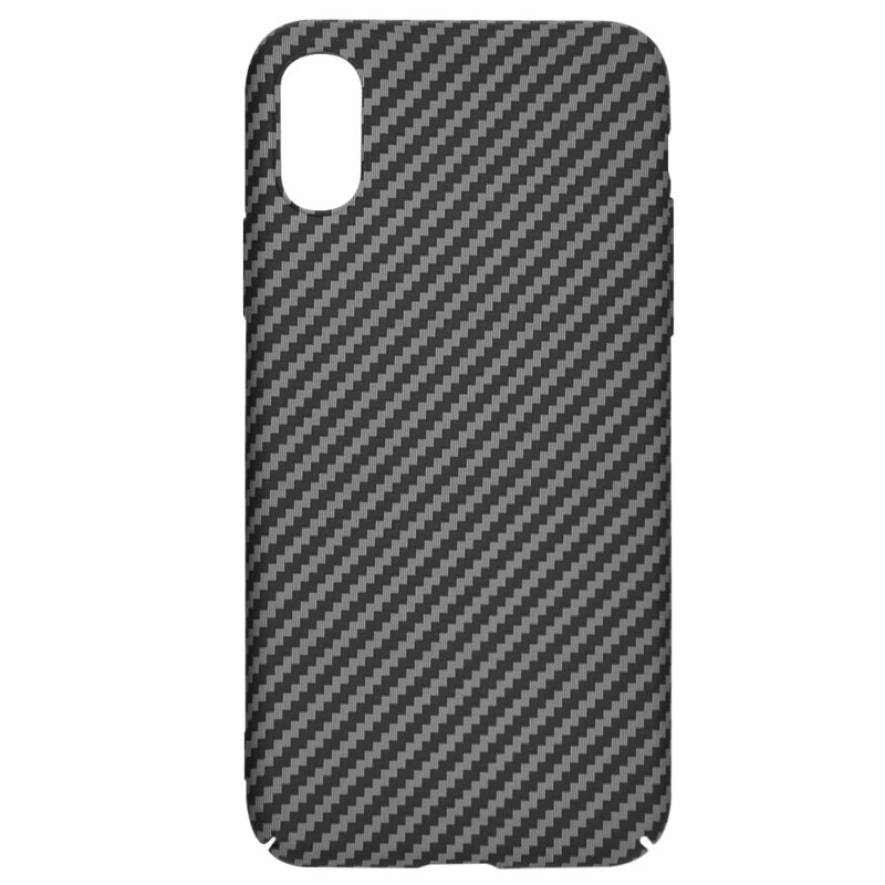 Husa iPhone X, iPhone 10 Techsuit Carbonite FiberShell, negru