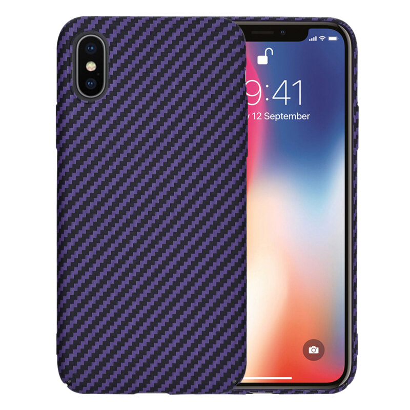 Husa iPhone XS Techsuit Carbonite FiberShell, mov
