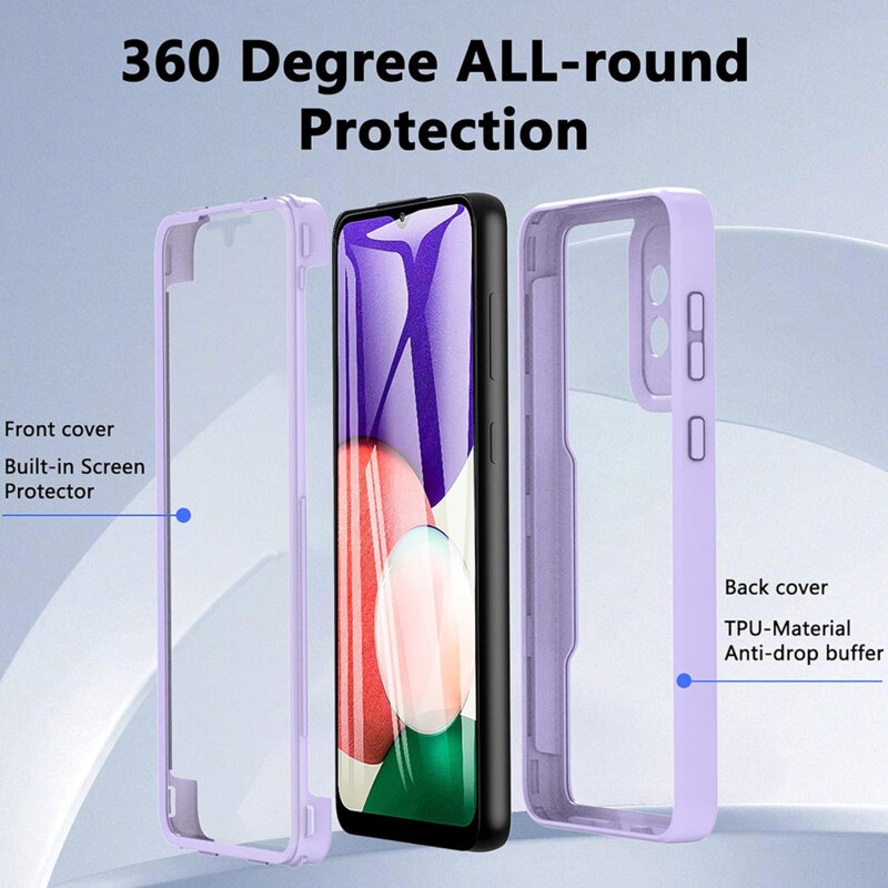Husa 360° iPhone SE 3, SE 2022 Techsuit ColorVerse, albastru