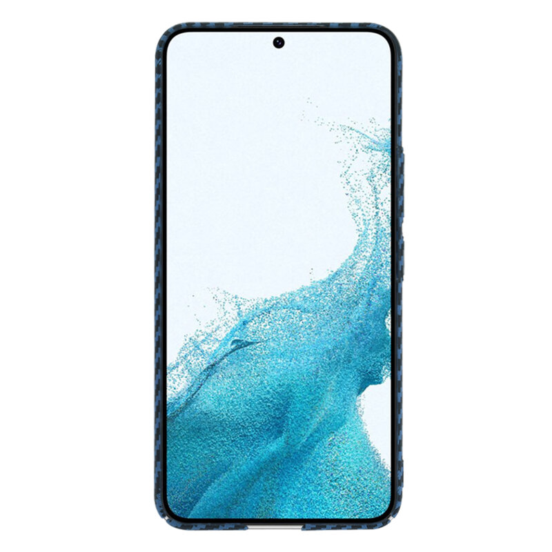 Husa Samsung Galaxy S22 5G Techsuit Carbonite FiberShell, cyan