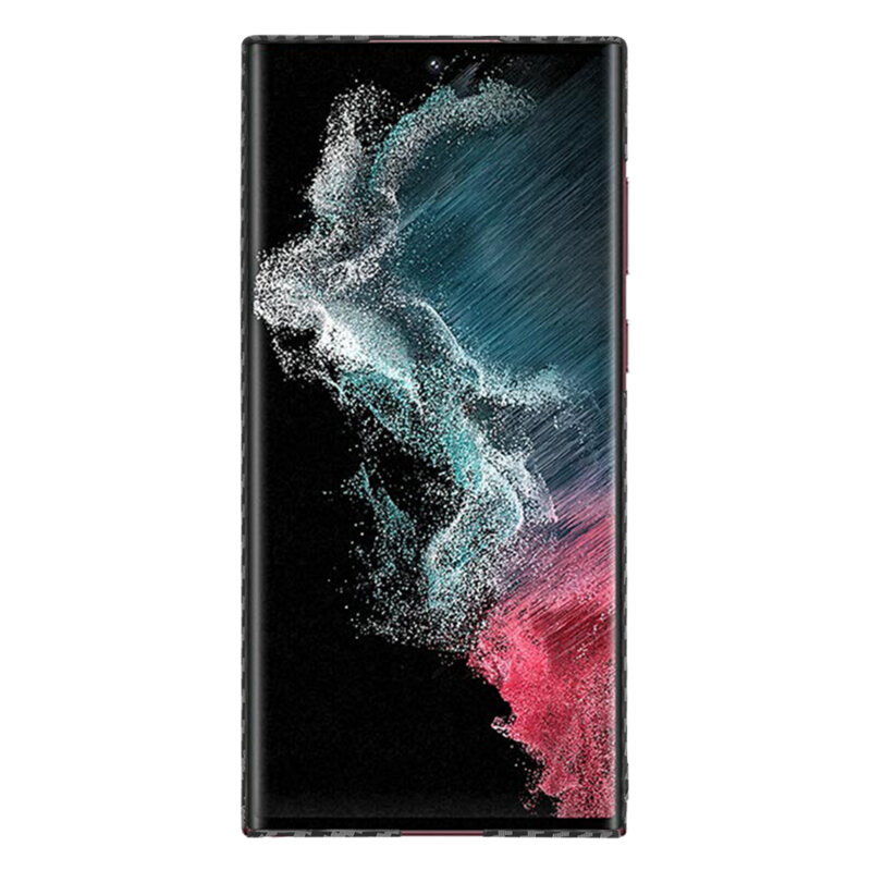 Husa Samsung Galaxy S22 Ultra 5G Techsuit Carbonite FiberShell, negru