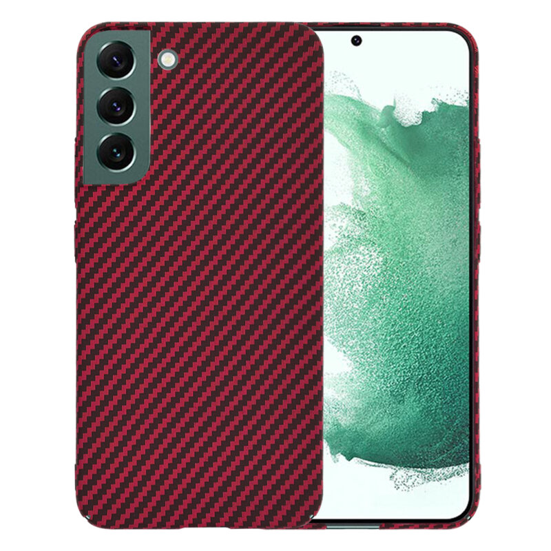 Husa Samsung Galaxy S22 Plus 5G Techsuit Carbonite FiberShell, rosu