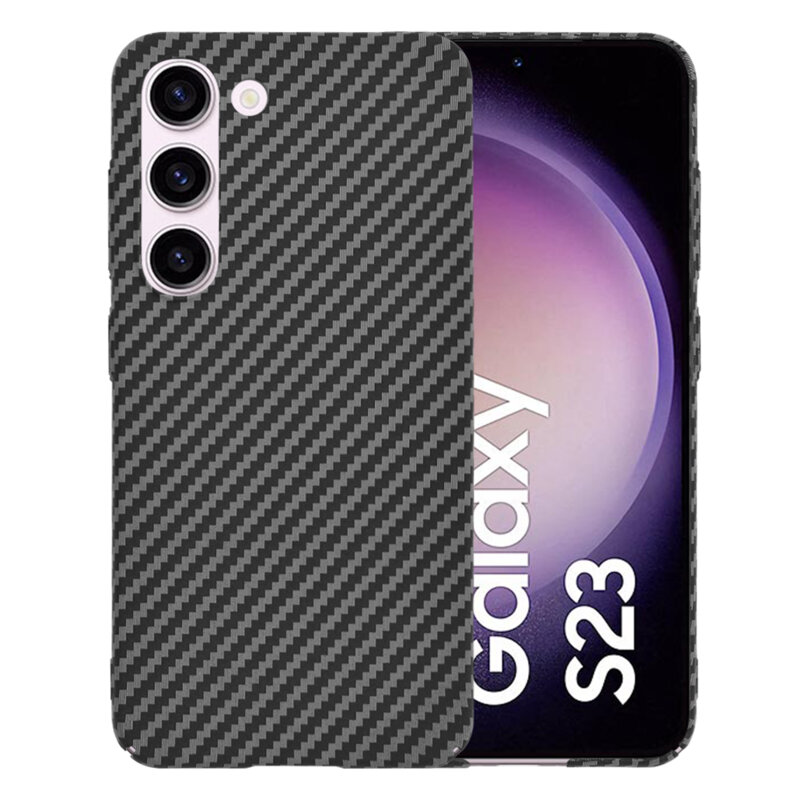 Husa Samsung Galaxy S23 Techsuit Carbonite FiberShell, negru