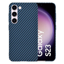 Husa Samsung Galaxy S23 Techsuit Carbonite FiberShell, cyan