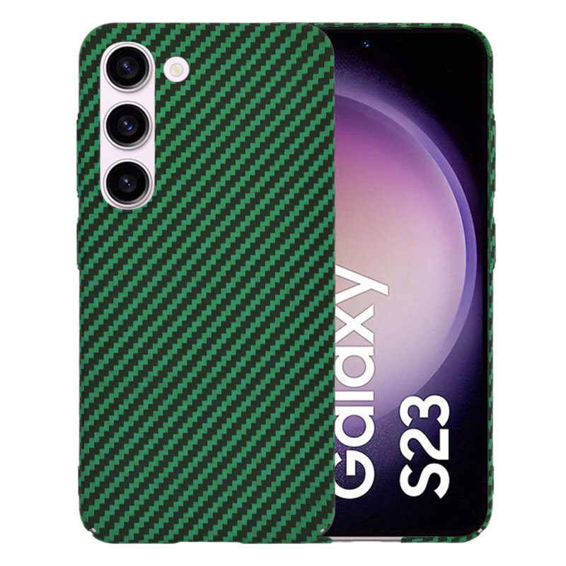 Husa Samsung Galaxy S23 Techsuit Carbonite FiberShell, verde