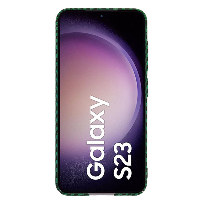 Husa Samsung Galaxy S23 Techsuit Carbonite FiberShell, verde