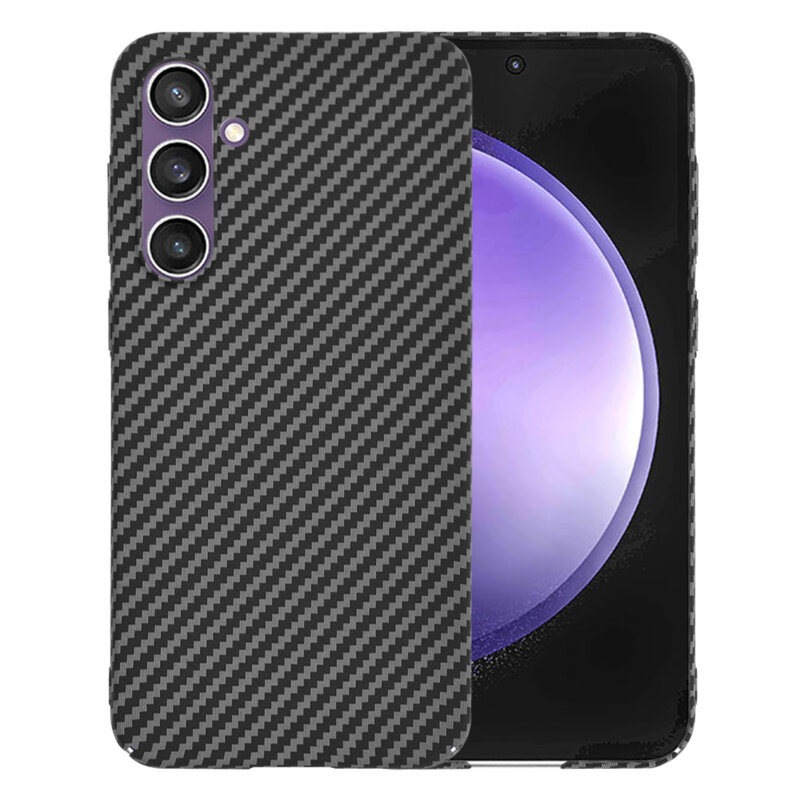 Husa Samsung Galaxy S23 FE Techsuit Carbonite FiberShell, negru
